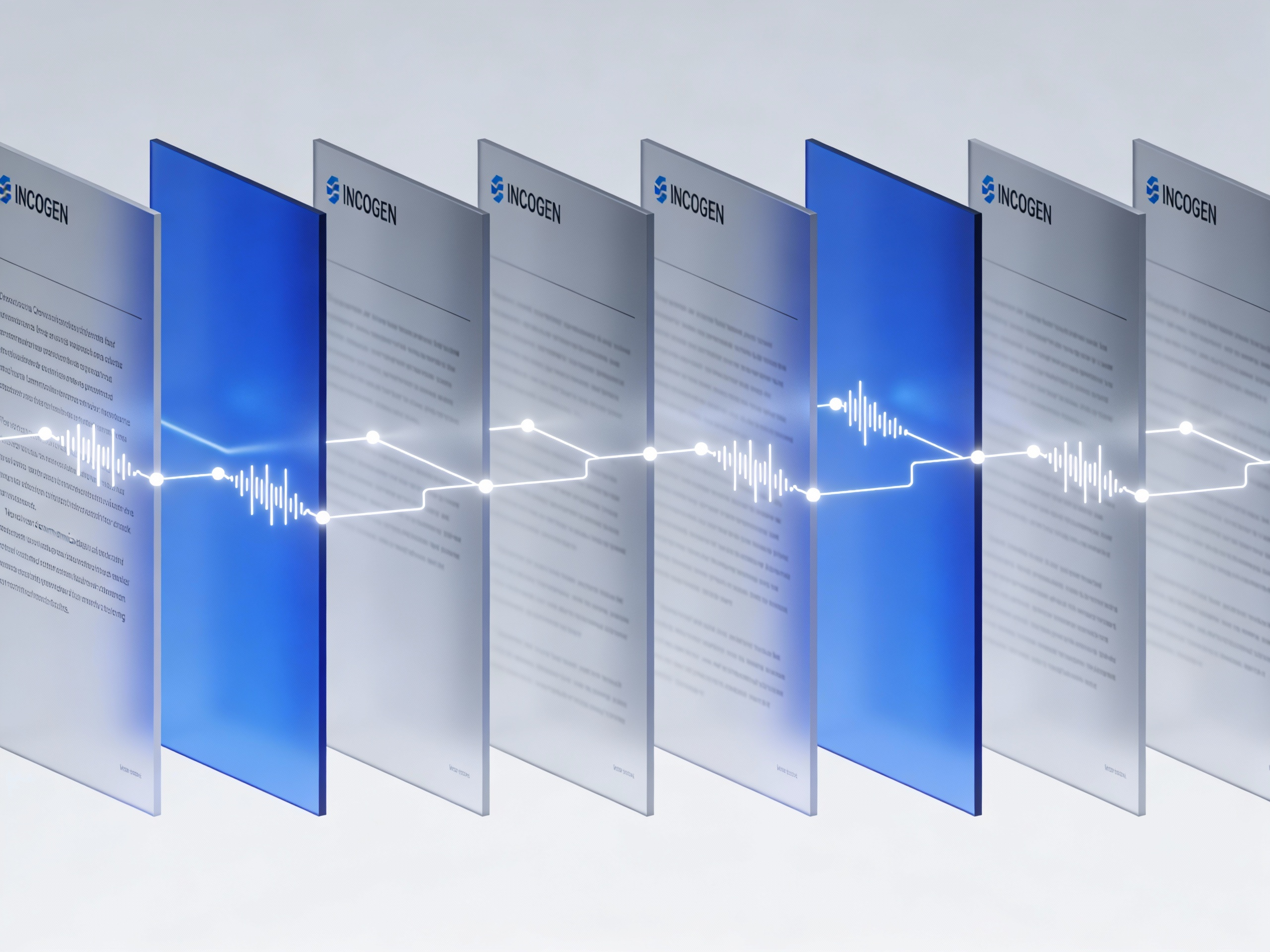 Editorial visualization representing scientific news and information flow